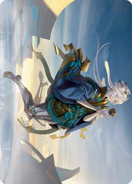 Moonfolk Puzzlemaker Art Card card from Art Series: Kamigawa: Neon Dynasty