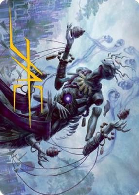 Myojin of Grim Betrayal Art Card (Gold-Stamped Signature) card from Art Series: Kamigawa: Neon Dynasty