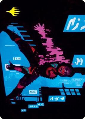 Return to Action Art Card (Gold-Stamped Signature) card from Art Series: Kamigawa: Neon Dynasty