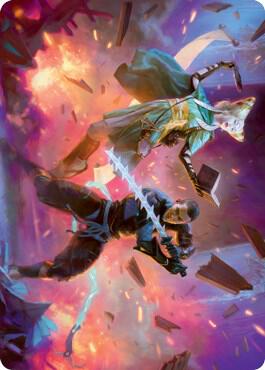 Explosive Entry Art Card card from Art Series: Kamigawa: Neon Dynasty