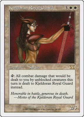 Kjeldoran Royal Guard card from Classic Sixth Edition