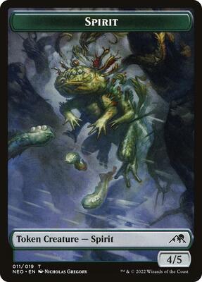 Spirit Token (011) card from Kamigawa: Neon Dynasty