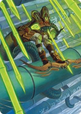 Bamboo Grove Archer Art Card card from Art Series: Kamigawa: Neon Dynasty