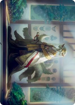 Light-Paws, Emperor's Voice Art Card card from Art Series: Kamigawa: Neon Dynasty