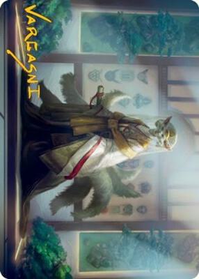 Light-Paws, Emperor's Voice Art Card (Gold-Stamped Signature) card from Art Series: Kamigawa: Neon Dynasty