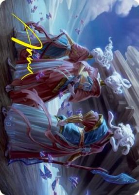 Guardians of Oboro Art Card (Gold-Stamped Signature) card from Art Series: Kamigawa: Neon Dynasty