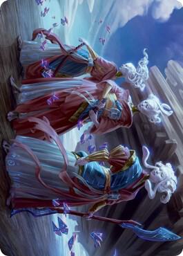 Guardians of Oboro Art Card card from Art Series: Kamigawa: Neon Dynasty