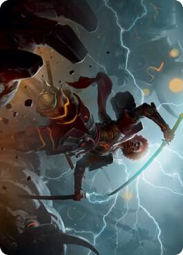 Raiyuu, Storm's Edge Art Card card from Art Series: Kamigawa: Neon Dynasty