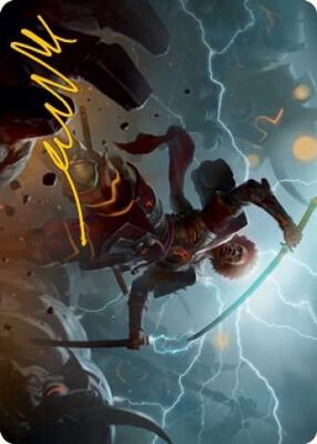 Raiyuu, Storm's Edge Art Card (Gold-Stamped Signature) card from Art Series: Kamigawa: Neon Dynasty