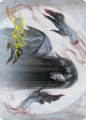 Clawing Torment Art Card (Gold-Stamped Signature) card from Art Series: Kamigawa: Neon Dynasty