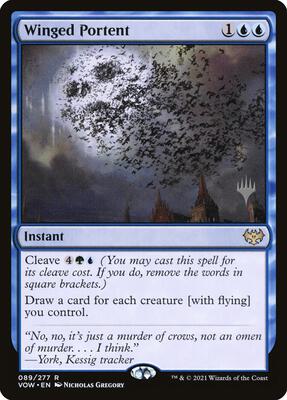 Winged Portent card from Promo Pack: Kamigawa: Neon Dynasty