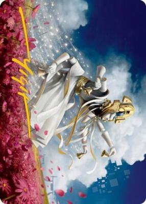 Myojin of Blooming Dawn Art Card (Gold-Stamped Signature) card from Art Series: Kamigawa: Neon Dynasty
