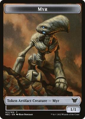 Myr // Pilot Double-Sided Token card from Commander: Kamigawa: Neon Dynasty