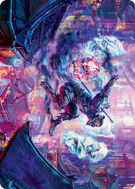 Thousand-Faced Shadow Art Card card from Art Series: Kamigawa: Neon Dynasty