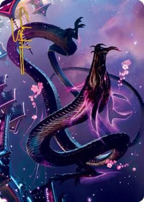 Junji, the Midnight Sky Art Card (38/81) (Gold-Stamped Signature) card from Art Series: Kamigawa: Neon Dynasty