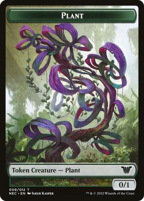 Plant // Treasure Double-Sided Token card from Commander: Kamigawa: Neon Dynasty