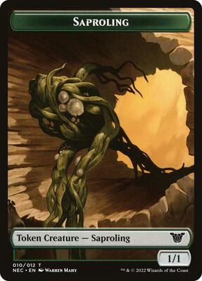 Saproling // Spirit (002) Double-Sided Token card from Commander: Kamigawa: Neon Dynasty