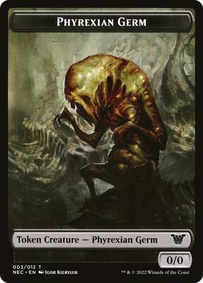 Phyrexian Germ // Spirit (002) Double-Sided Token card from Commander: Kamigawa: Neon Dynasty