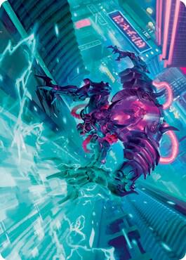 Surgehacker Mech Art Card card from Art Series: Kamigawa: Neon Dynasty