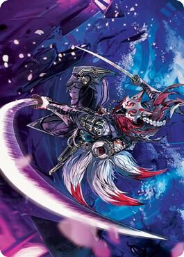 Blade-Blizzard Kitsune Art Card card from Art Series: Kamigawa: Neon Dynasty