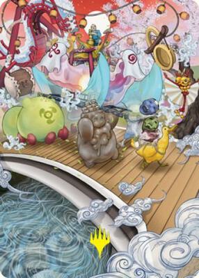 March of Otherworldly Light Art Card (Gold-Stamped Signature) card from Art Series: Kamigawa: Neon Dynasty