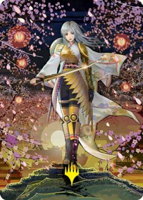 The Wandering Emperor Art Card (50/81) (Gold-Stamped Signature) card from Art Series: Kamigawa: Neon Dynasty