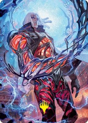 Tezzeret, Betrayer of Flesh Art Card (Gold-Stamped Signature) card from Art Series: Kamigawa: Neon Dynasty