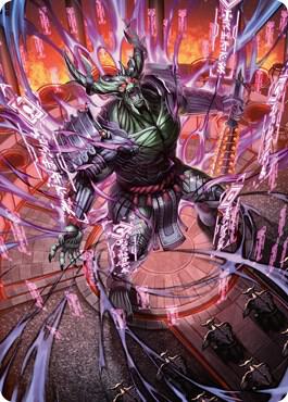 Hidetsugu, Devouring Chaos Art Card card from Art Series: Kamigawa: Neon Dynasty
