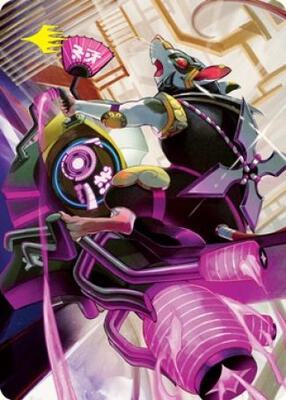 Nashi, Moon Sage's Scion Art Card (Gold-Stamped Signature) card from Art Series: Kamigawa: Neon Dynasty
