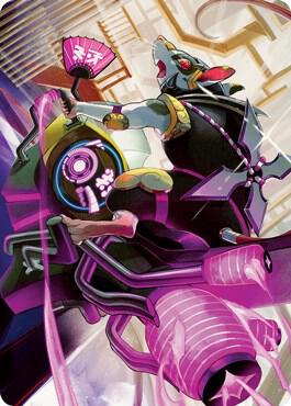 Nashi, Moon Sage's Scion Art Card card from Art Series: Kamigawa: Neon Dynasty