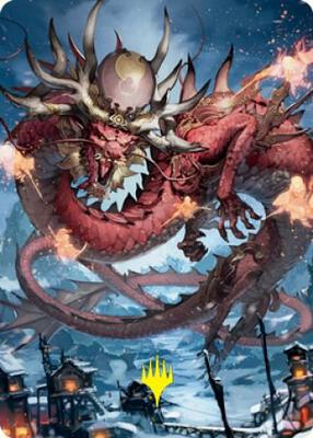 Atsushi, the Blazing Sky Art Card (61/81) (Gold-Stamped Signature) card from Art Series: Kamigawa: Neon Dynasty