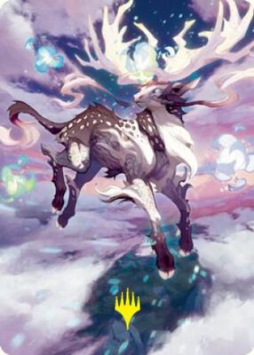 Hinata, Dawn-Crowned Art Card (Gold-Stamped Signature) card from Art Series: Kamigawa: Neon Dynasty