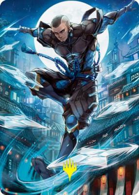 Kaito Shizuki Art Card (70/81) (Gold-Stamped Signature) card from Art Series: Kamigawa: Neon Dynasty