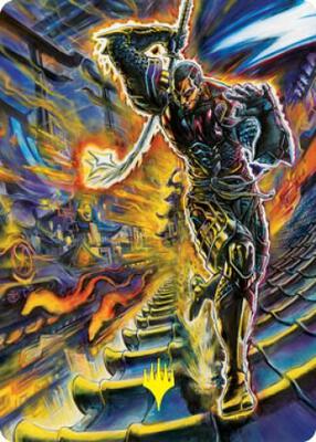Kaito Shizuki Art Card (71/81) (Gold-Stamped Signature) card from Art Series: Kamigawa: Neon Dynasty