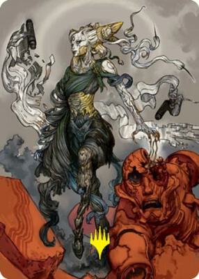 Tamiyo, Compleated Sage Art Card (Gold-Stamped Signature) card from Art Series: Kamigawa: Neon Dynasty