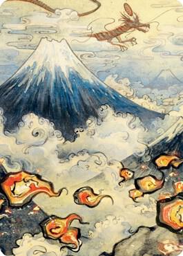 Mountain (299) Art Card card from Art Series: Kamigawa: Neon Dynasty