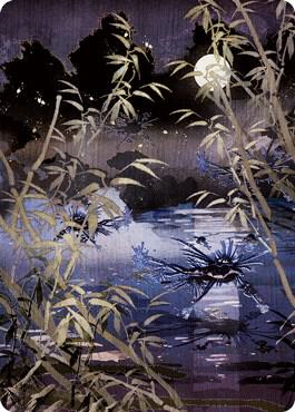 Swamp (297) Art Card card from Art Series: Kamigawa: Neon Dynasty