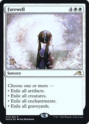 Farewell card from Prerelease Cards