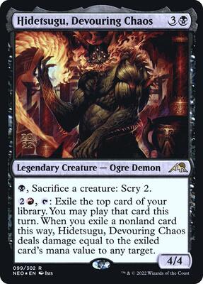 Hidetsugu, Devouring Chaos card from Prerelease Cards