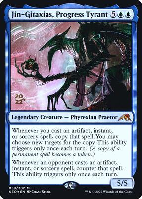 Jin-Gitaxias, Progress Tyrant card from Prerelease Cards
