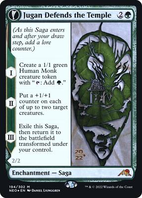 Jugan Defends the Temple card from Prerelease Cards