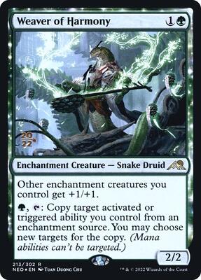 Weaver of Harmony card from Prerelease Cards