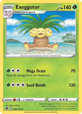 Exeggutor card from SWSH09: Brilliant Stars