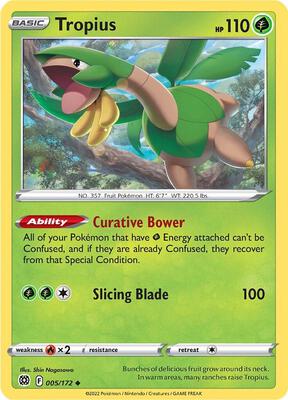 Tropius card from SWSH09: Brilliant Stars