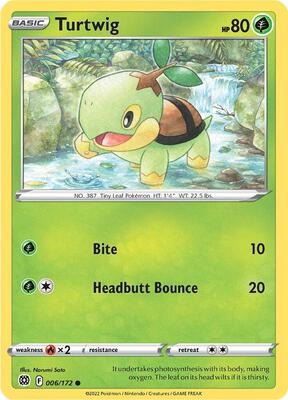 Turtwig card from SWSH09: Brilliant Stars
