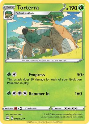 Torterra card from SWSH09: Brilliant Stars