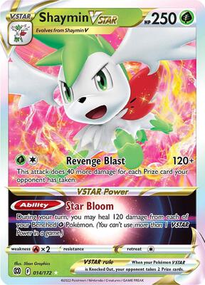 Shaymin VSTAR card from SWSH09: Brilliant Stars