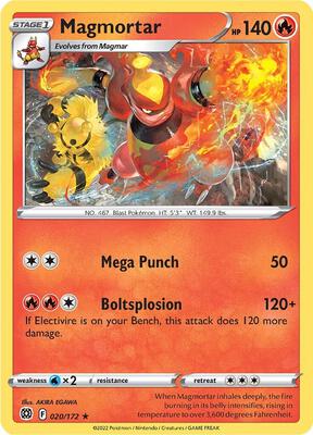Magmortar card from SWSH09: Brilliant Stars