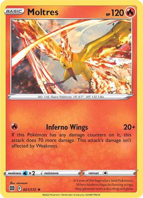 Moltres card from SWSH09: Brilliant Stars
