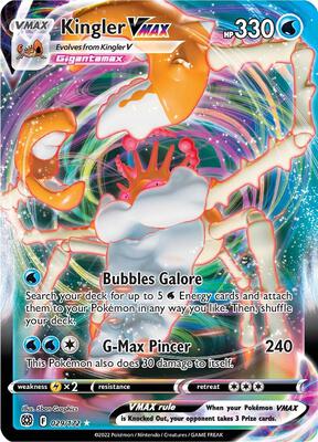 Kingler VMAX card from SWSH09: Brilliant Stars